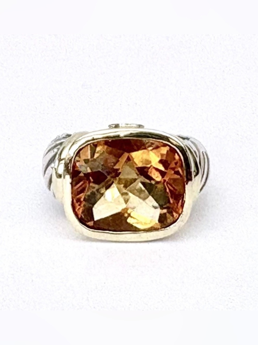 David Yurman Large Citrine Noblesse Ring